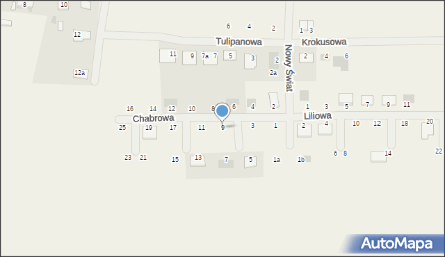 Czerlejno, Chabrowa, 9, mapa Czerlejno