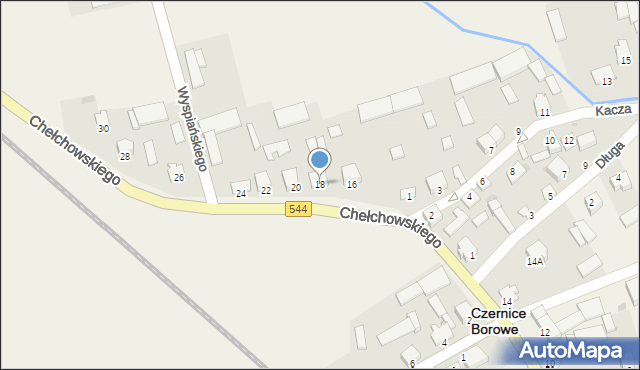 Czernice Borowe, Chełchowskiego Stanisława, 18, mapa Czernice Borowe