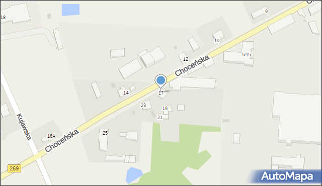 Czerniewice, Choceńska, 17, mapa Czerniewice