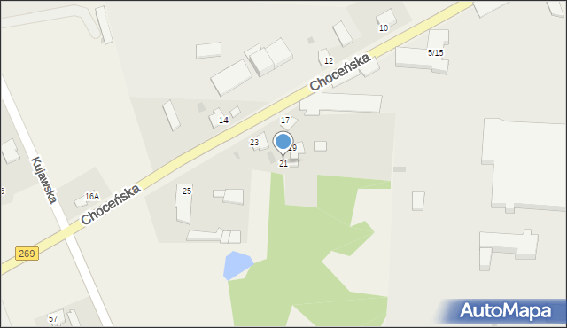 Czerniewice, Choceńska, 21, mapa Czerniewice