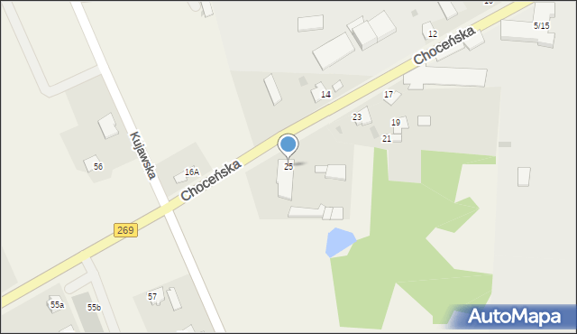 Czerniewice, Choceńska, 25, mapa Czerniewice