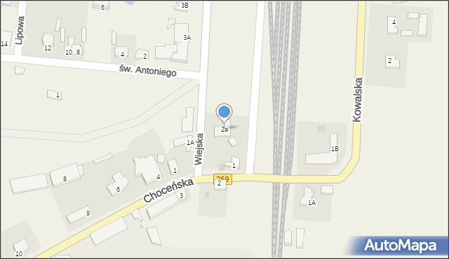 Czerniewice, Choceńska, 2a, mapa Czerniewice