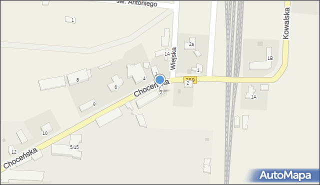 Czerniewice, Choceńska, 3, mapa Czerniewice