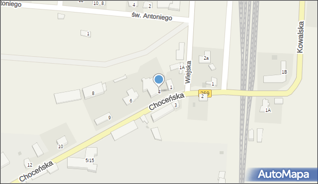 Czerniewice, Choceńska, 4, mapa Czerniewice