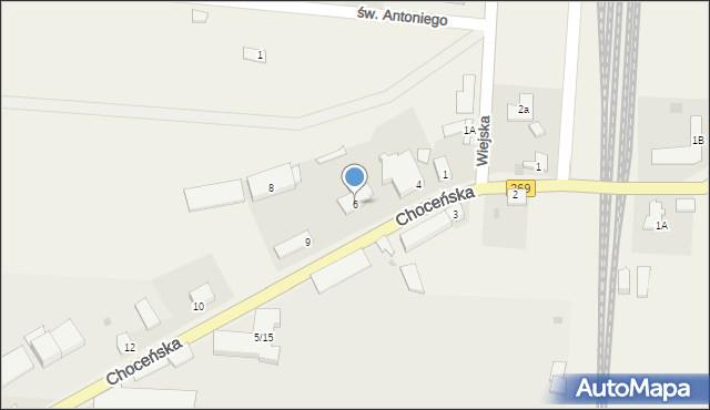 Czerniewice, Choceńska, 6, mapa Czerniewice