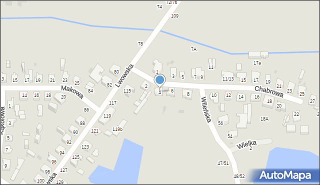 Częstochowa, Chabrowa, 4, mapa Częstochowy