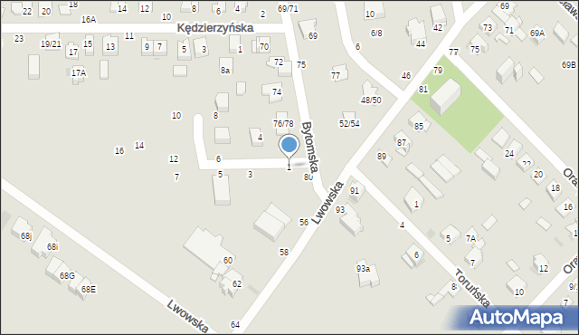 Częstochowa, Chęcińska, 1, mapa Częstochowy