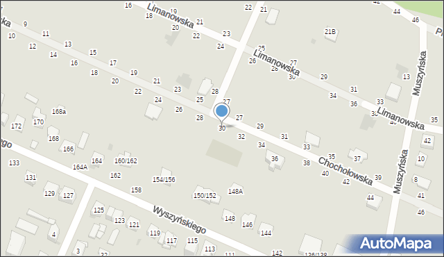 Częstochowa, Chochołowska, 30, mapa Częstochowy