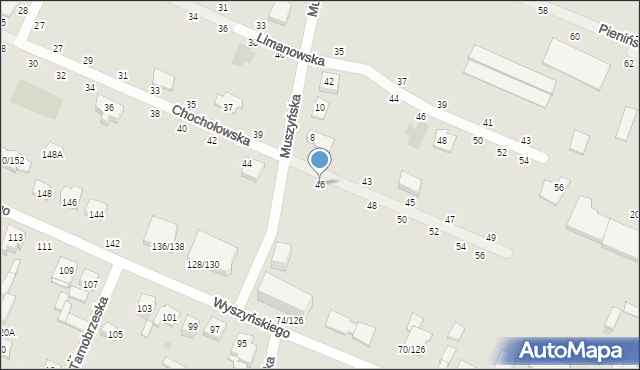 Częstochowa, Chochołowska, 46, mapa Częstochowy