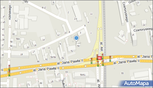 Częstochowa, Chłopickiego Józefa, gen., 5, mapa Częstochowy