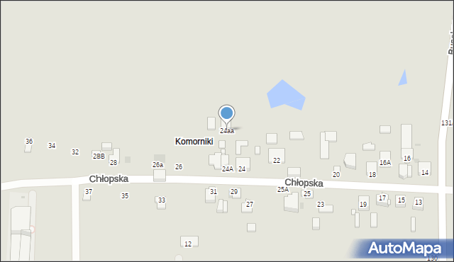 Częstochowa, Chłopska, 24aa, mapa Częstochowy