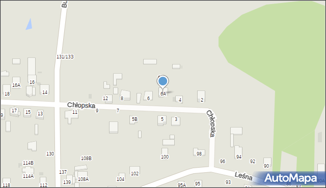 Częstochowa, Chłopska, 6A, mapa Częstochowy
