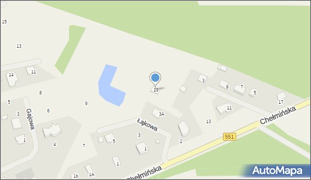 Dąbrowa Chełmińska, Chełmińska, 19, mapa Dąbrowa Chełmińska