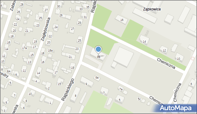 Dąbrowa Górnicza, Chemiczna, 9B, mapa Dąbrowa Górnicza