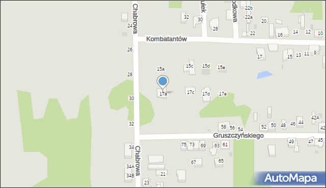 Dąbrowa Górnicza, Chabrowa, 17a, mapa Dąbrowa Górnicza