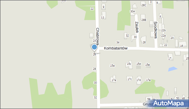 Dąbrowa Górnicza, Chabrowa, 26, mapa Dąbrowa Górnicza