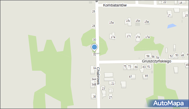 Dąbrowa Górnicza, Chabrowa, 32, mapa Dąbrowa Górnicza