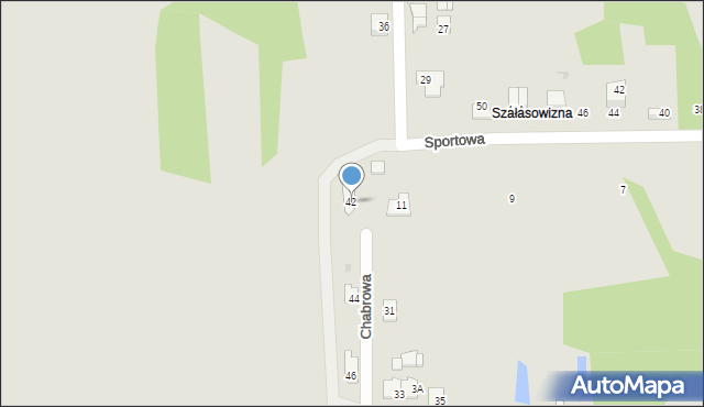 Dąbrowa Górnicza, Chabrowa, 42, mapa Dąbrowa Górnicza