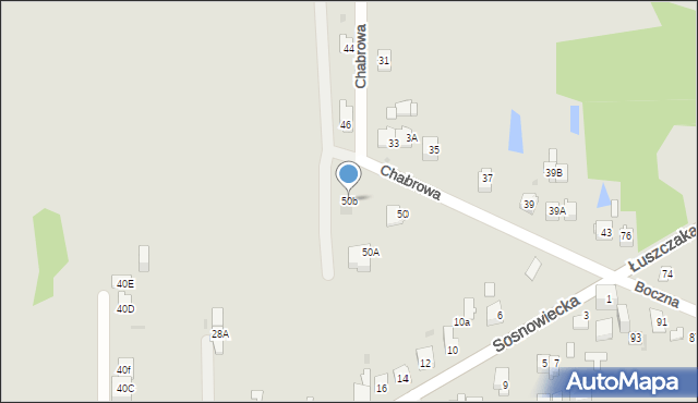 Dąbrowa Górnicza, Chabrowa, 50b, mapa Dąbrowa Górnicza
