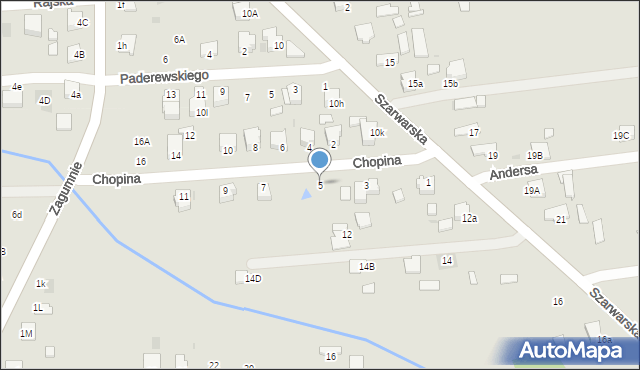 Dąbrowa Tarnowska, Chopina Fryderyka, 5, mapa Dąbrowa Tarnowska