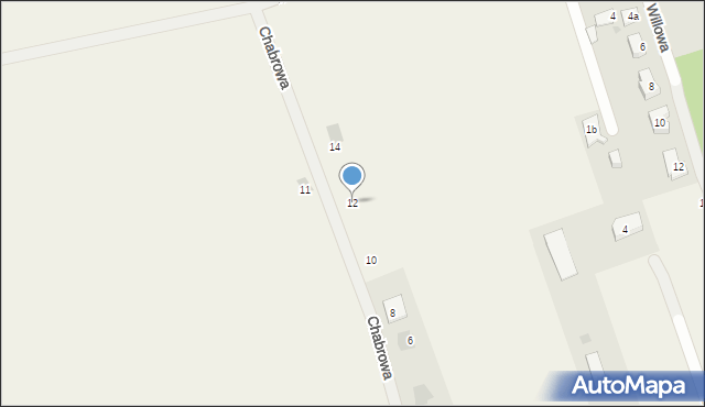 Dąbrówka, Chabrowa, 12, mapa Dąbrówka