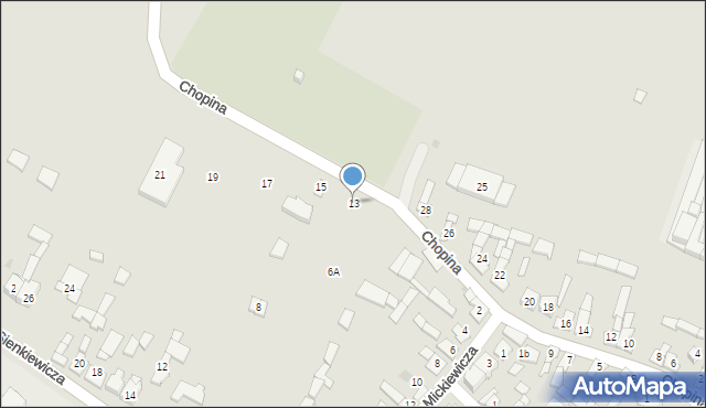 Daleszyce, Chopina Fryderyka, 13, mapa Daleszyce