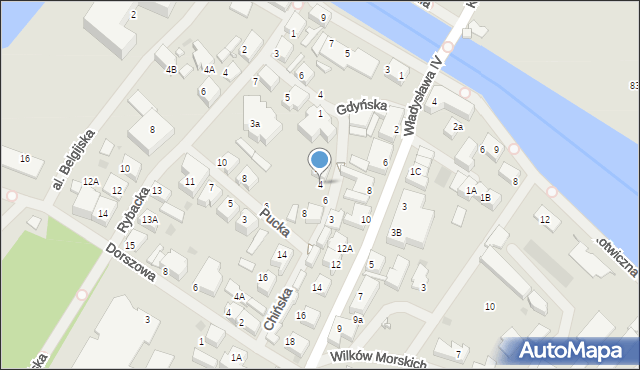 Darłowo, Chińska, 4, mapa Darłowo
