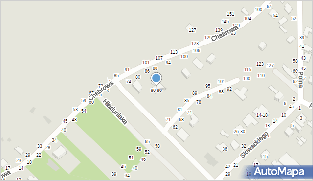 Dęblin, Chabrowa, 80-86, mapa Dęblin