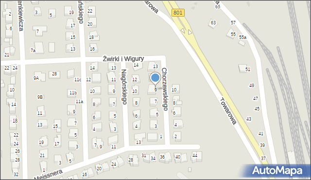 Dęblin, Chorzewskiego Kazimierza, 9, mapa Dęblin