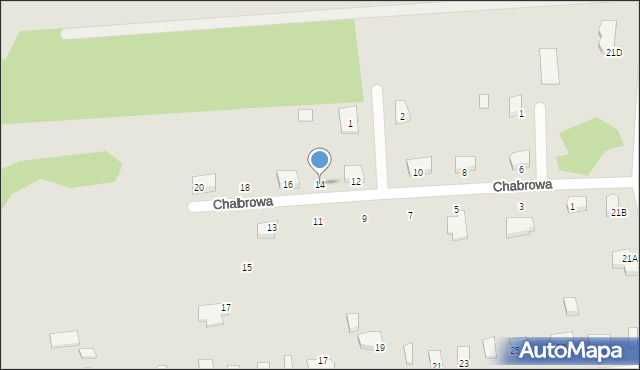 Dębno, Chabrowa, 14, mapa Dębno