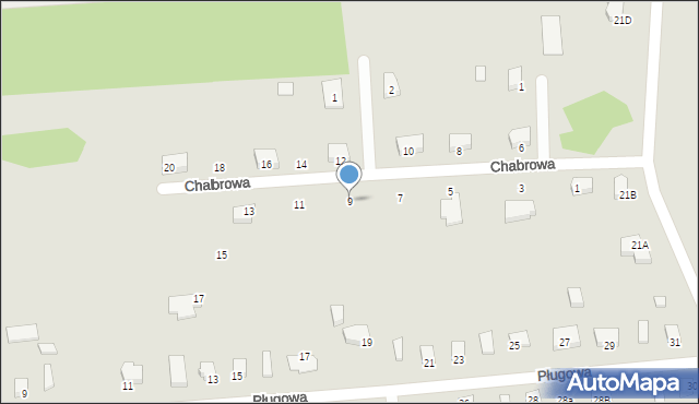 Dębno, Chabrowa, 9, mapa Dębno