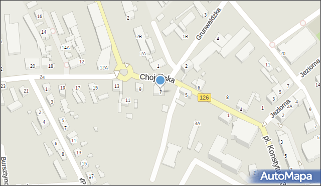 Dębno, Chojeńska, 7, mapa Dębno