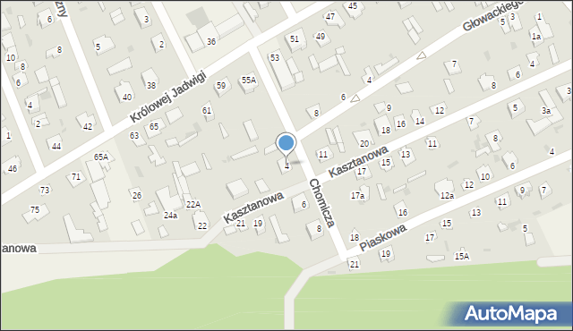 Długosiodło, Chomicza Bolesława, 4, mapa Długosiodło