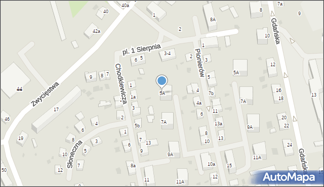 Dobre Miasto, Chodkiewicza, 5A, mapa Dobre Miasto