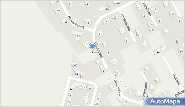 Dobrzykowice, Chabrowa, 5, mapa Dobrzykowice