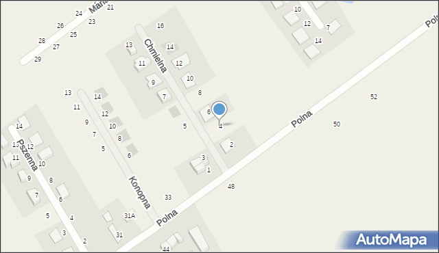 Dopiewiec, Chmielna, 4, mapa Dopiewiec