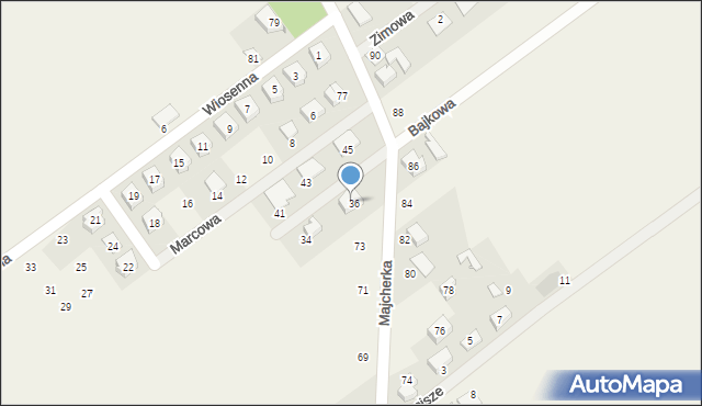 Dopiewo, Chabrowa, 36, mapa Dopiewo