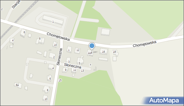 Drawno, Chomętowska, 14B, mapa Drawno