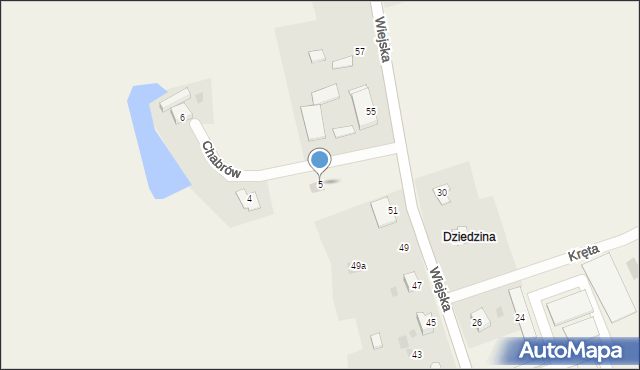 Drogomyśl, Chabrów, 5, mapa Drogomyśl