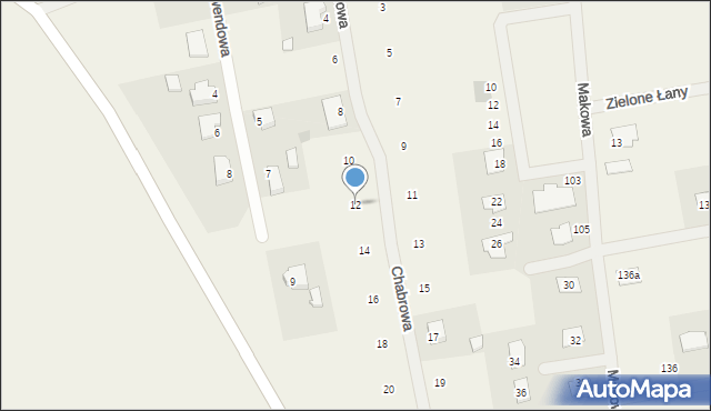 Dzierzążenko, Chabrowa, 12, mapa Dzierzążenko