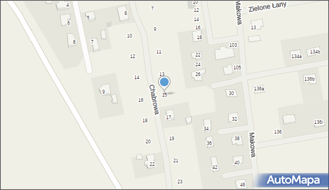 Dzierzążenko, Chabrowa, 15, mapa Dzierzążenko