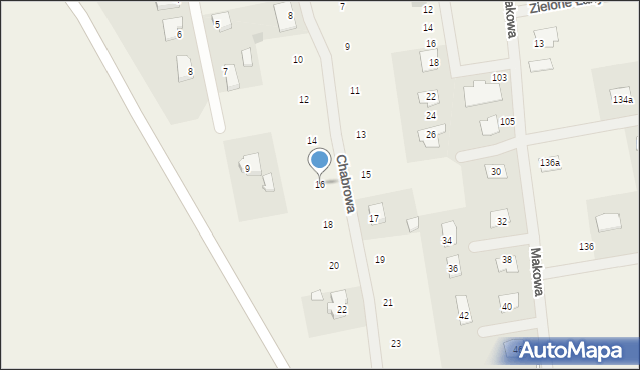 Dzierzążenko, Chabrowa, 16, mapa Dzierzążenko