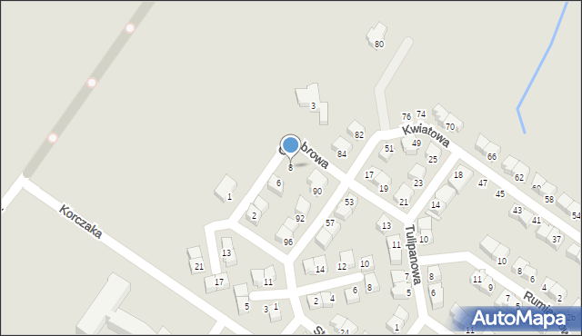 Dzierżoniów, Chabrowa, 8, mapa Dzierżoniów