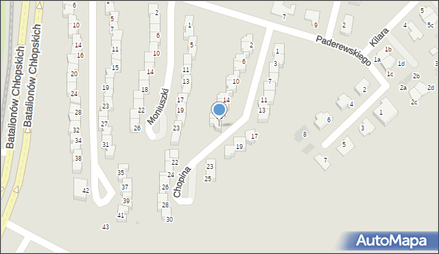 Dzierżoniów, Chopina Fryderyka, 20, mapa Dzierżoniów