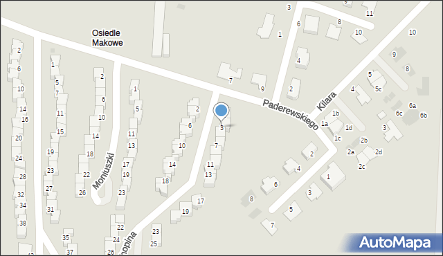 Dzierżoniów, Chopina Fryderyka, 3, mapa Dzierżoniów