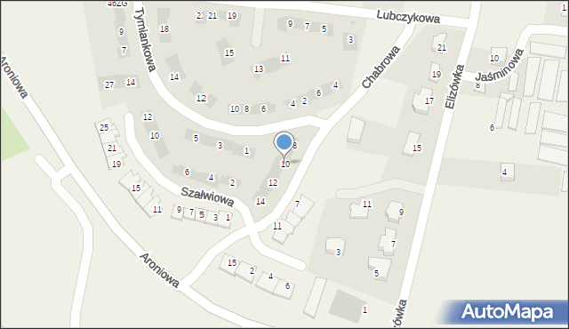 Elizówka, Chabrowa, 10, mapa Elizówka