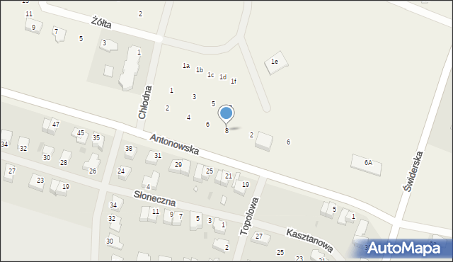 Gajewo, Chłodna, 8, mapa Gajewo