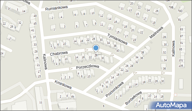 Gdańsk, Chabrowa, 26, mapa Gdańska