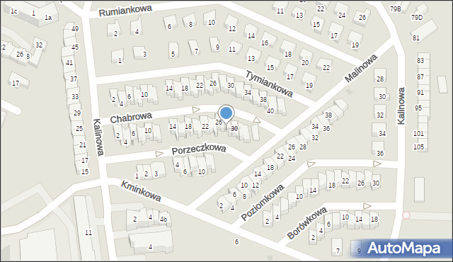 Gdańsk, Chabrowa, 28, mapa Gdańska