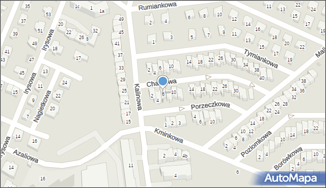 Gdańsk, Chabrowa, 6, mapa Gdańska